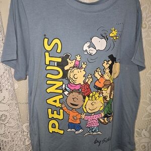 Peanuts Blue Graphic Short Sleeve Tee